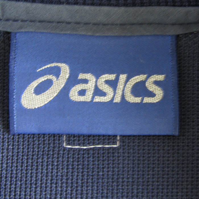 ASICS 青 ジャージ 背番号7 Y2K ASICS アシックス ジャージパンツ ワンポイント刺繍 スポーツウェア