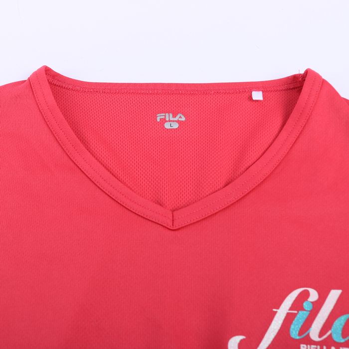 フィラ Tシャツ 半袖 メッシュ プラクティスシャツ スポーツウエア トップス レディース Lサイズ ピンク FILA 【中古】｜FILA ｜店舗買取｜トップス＞Tシャツ/カットソー｜USEDのアパレル通販サイト - SMASELL（スマセル）