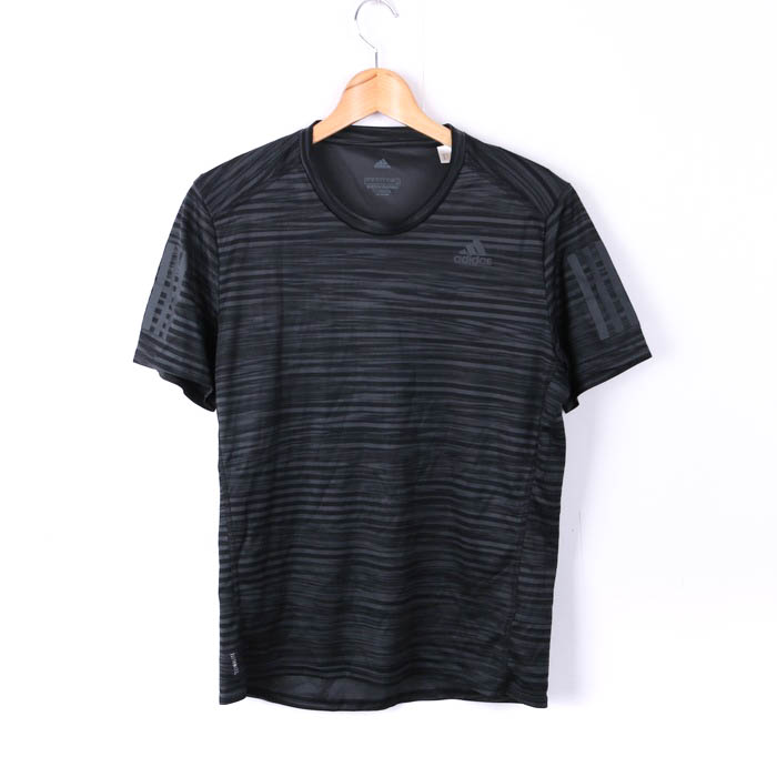 アディダス 半袖Tシャツ グラデーション ランニングウエア クライマライト メンズ Mサイズ グレー adidas 【中古】