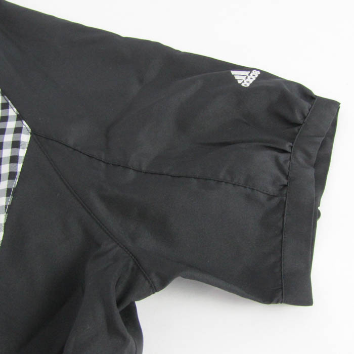 adidas アディダス　Ⅼサイズ　チェック　ポロシャツ　半袖　トップス　可愛い アディダスゴルフ ポロシャツ トップス 半袖 ハーフジップ チェック柄