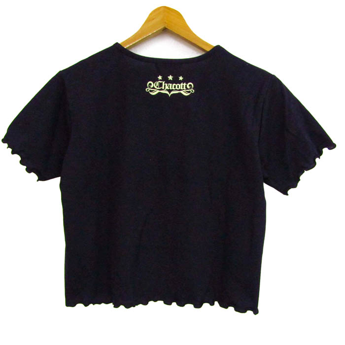 【日本製 レッスン着】ブラック CHACOTT トップス カットソー 黒 半袖 チャコット 半袖Ｔシャツ トップス グラフィックT バレエ スポーツ