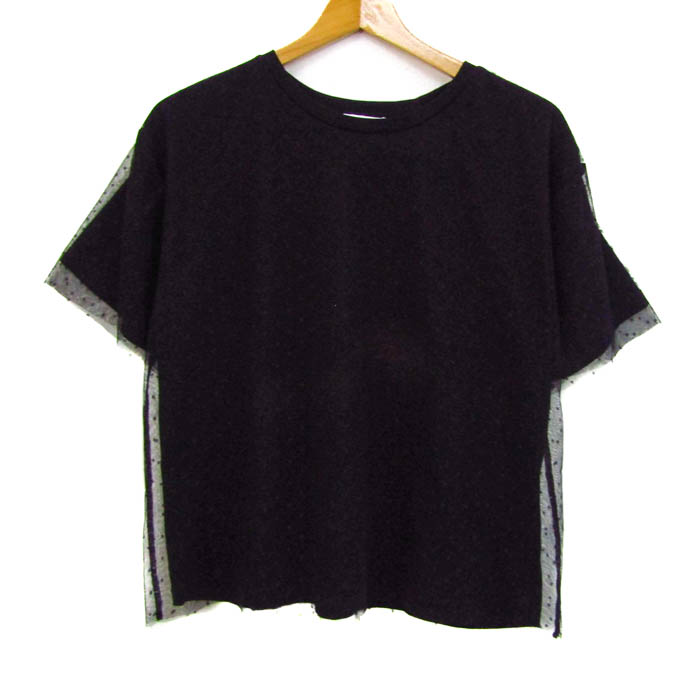 グローバルワーク 半袖Tシャツ トップス チュール ドット柄 