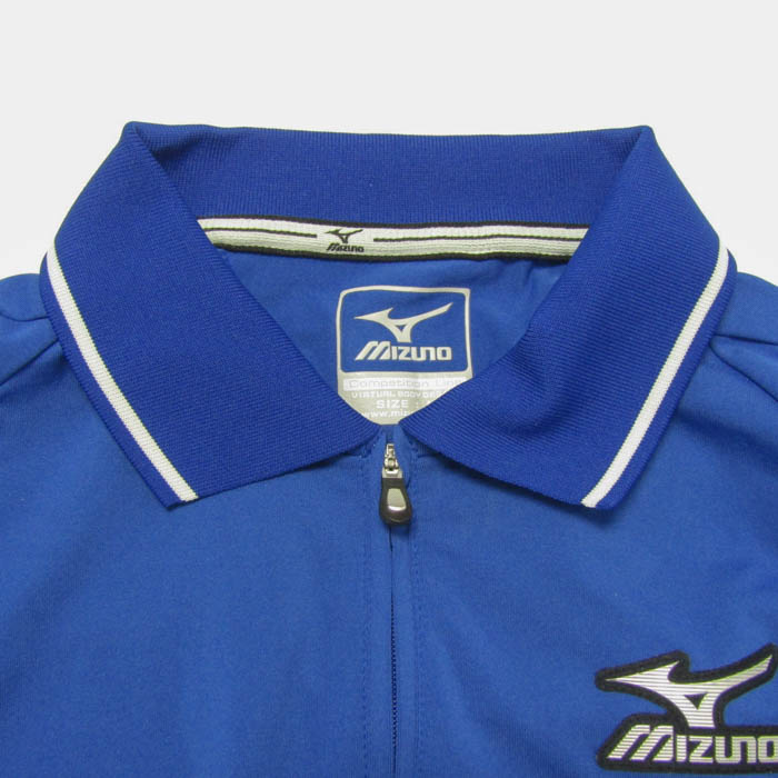 M♪様 トップス Fブルー ミズノ 長袖シャツ ハーフジップ ストレッチ スポーツウエア トップス