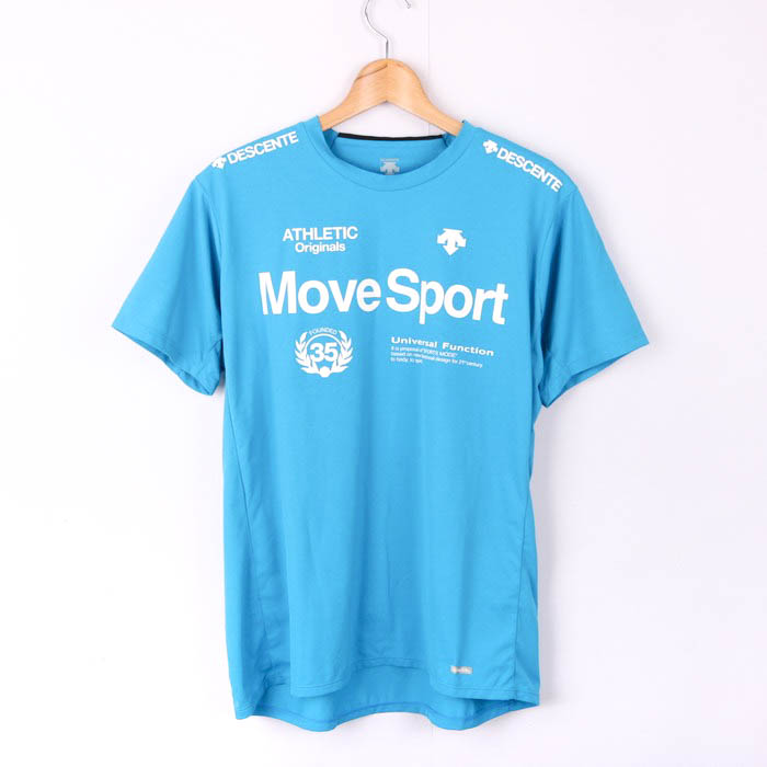 デサント 半袖Tシャツ ロゴT スポーツウエア メンズ Lサイズ ブルー DESCENTE 【中古】