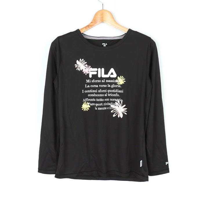 フィラ 長袖Tシャツ グラフィックT 花柄 スポーツウエア レディース L