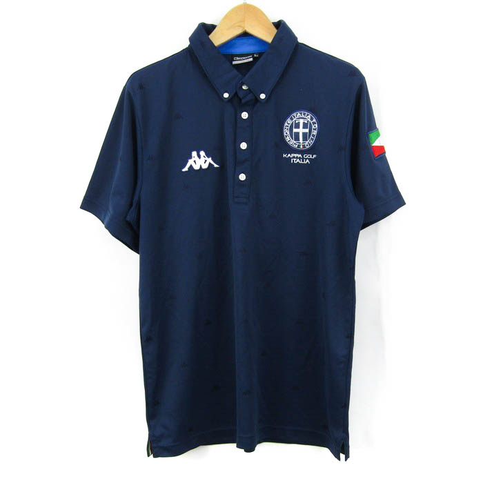 カッパ 半袖ポロシャツ イタリアロゴ ゴルフウエア メンズ Lサイズ