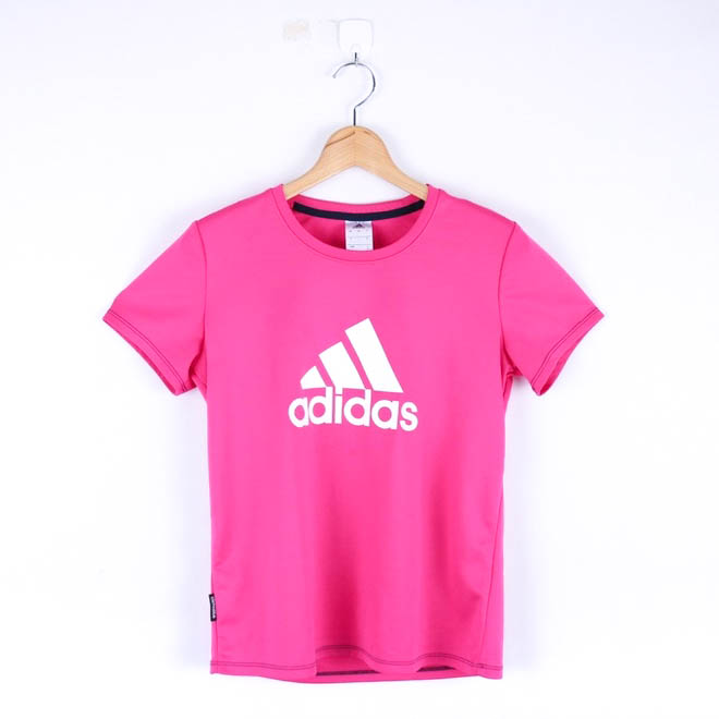 アディダス 半袖Tシャツ ロゴT スポーツウエア クライマライト レディース Mサイズ ピンク adidas 【中古】｜adidas ｜店舗買取｜トップス＞Tシャツ/カットソー｜USEDのアパレル通販サイト - SMASELL（スマセル）