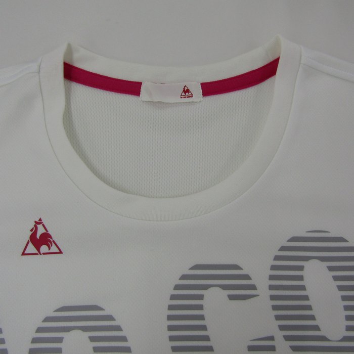 ルコックスポルティフ 半袖Tシャツ ロゴT スポーツウエア 大きいサイズ レディース Oサイズ ホワイト le coq sportif 【中古】