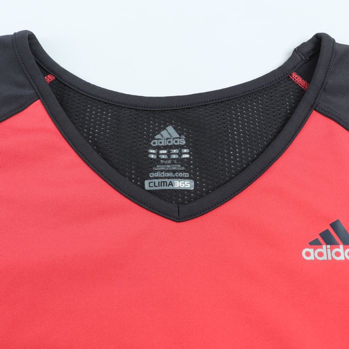 アディダス 半袖Tシャツ サイドライン クライマ365 メッシュ スポーツウエア レディース Lサイズ ピンク×ブラック adidas 【中古】｜ adidas｜店舗買取｜トップス＞Tシャツ/カットソー｜USEDのアパレル通販サイト - SMASELL（スマセル）