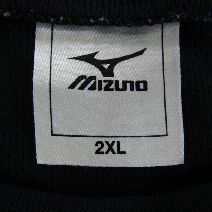 ミズノ 半袖Tシャツ ワンポイントロゴ スポーツウエア 大きいサイズ メンズ 2XLサイズ ブラック Mizuno 【中古】