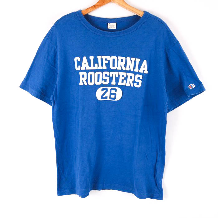 チャンピオン 半袖Tシャツ ロゴT CALIFORNIA ROOSTERS コットン 大きい