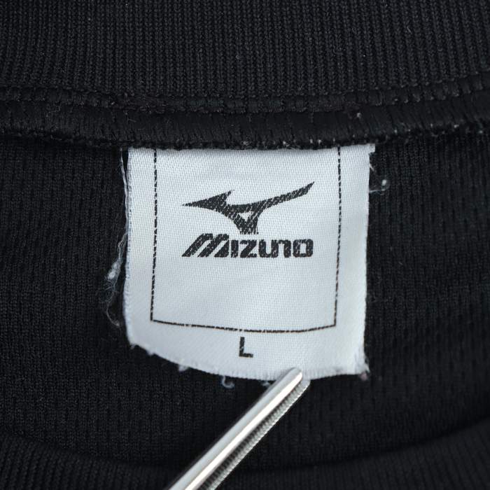 ミズノ 半袖Ｔシャツ トップス ワンポイントロゴ スポーツウエア レディース Lサイズ 黒×白 Mizuno 【中古】