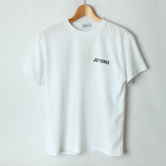ヨネックス 半袖Tシャツ トップス バックロゴ スポーツウエア メンズ Sサイズ ホワイト YONEX 【中古】、ホワイト、S