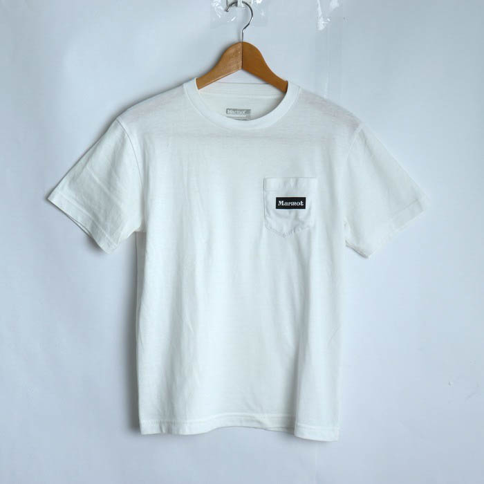 マーモット 半袖Tシャツ トップス 胸ポケット ワンポイントロゴ 