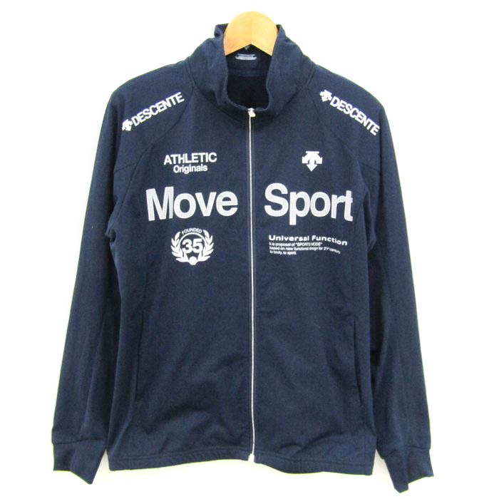 デサント ジャージ トラックジャケット アウター MOVE SPORT スポーツウエア メンズ Mサイズ 紺×銀ラメ DESCENTE  【中古】｜DESCENTE｜店舗買取｜トップス＞その他トップス｜USEDのアパレル通販サイト SMASELL（スマセル）