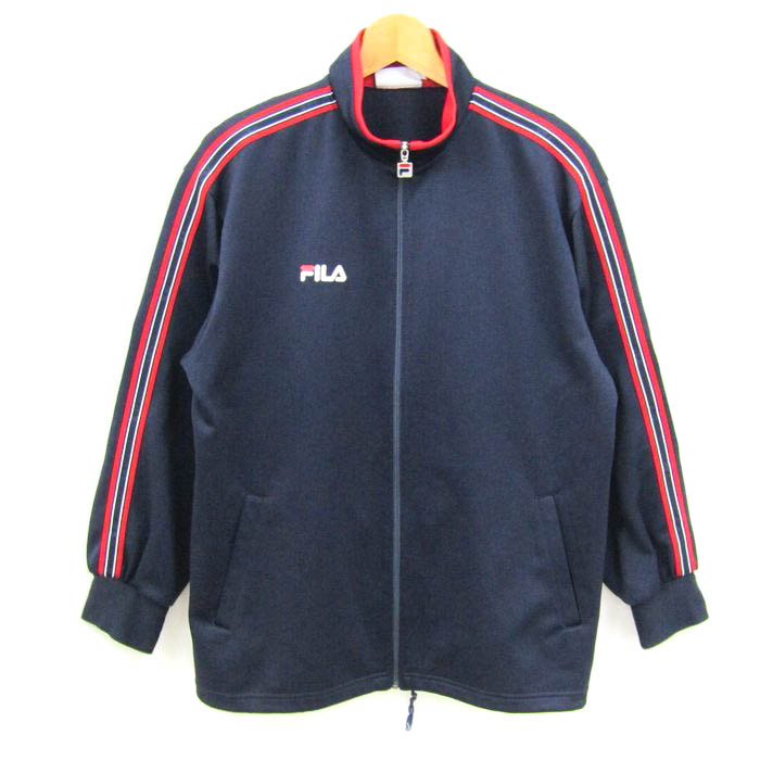 フィラ ジャージ トラックジャケット アウター 袖ライン スポーツウエア メンズ Sサイズ 紺×赤 FILA 【中古】｜FILA｜店舗買取｜トップス＞その他トップス｜USEDのアパレル通販サイト  - SMASELL（スマセル）