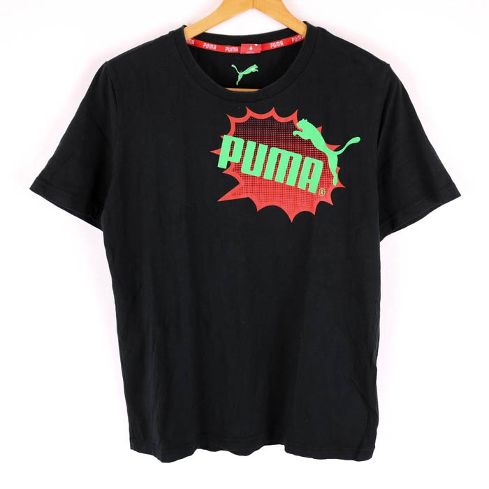 プーマ 半袖Ｔシャツ トップス ロゴT コットンT スポーツウエア キッズ 男の子用 160サイズ グリーン PUMA プーマ 半袖Ｔシャツ トップス ロゴT スポーツウエア コットン メンズ