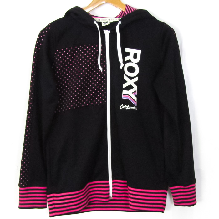 zogyen様 メルカリ便 （ROXY ロキシー ノースリーブパーカー ロゴ入り 