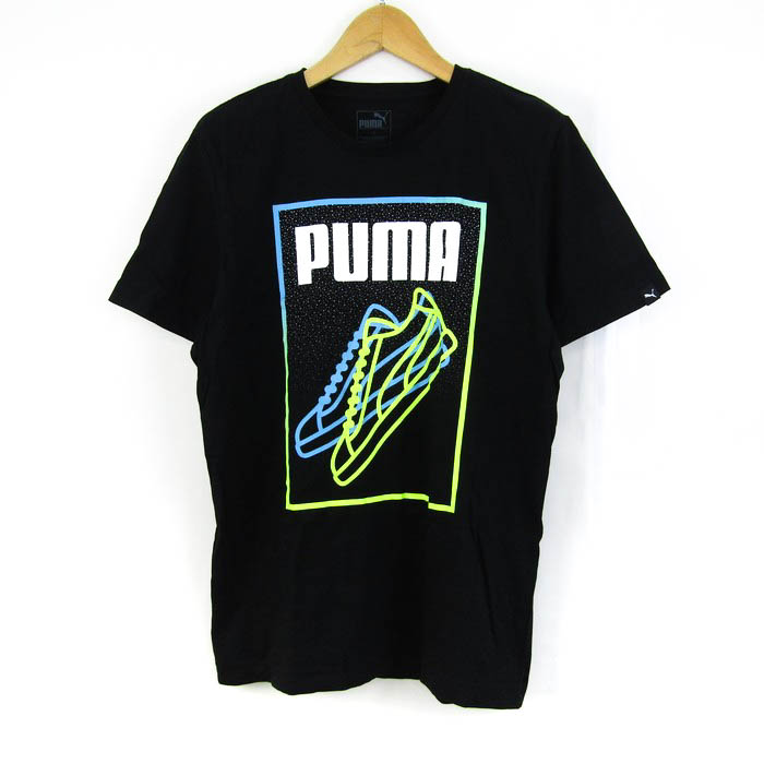 プーマ 半袖Ｔシャツ トップス ロゴT コットンT スポーツウエア キッズ 男の子用 160サイズ グリーン PUMA プーマ 半袖Ｔシャツ トップス ロゴT スポーツウエア コットン メンズ