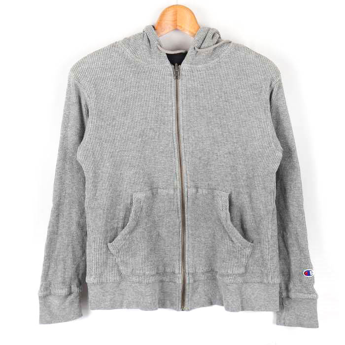 80s 90s CHAMPION フルジップパーカー サーマル ワッフル 80's Champion フルジップパーカー “無地” - used&vintage box