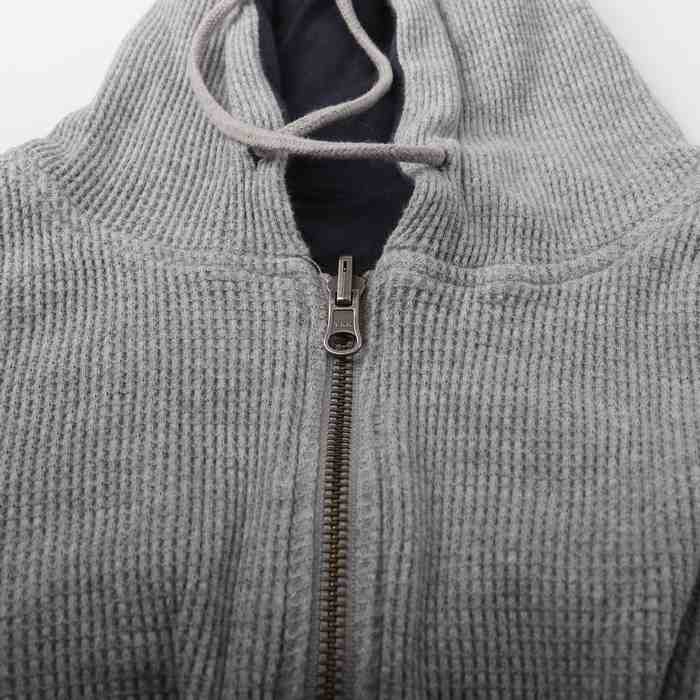 80s 90s CHAMPION フルジップパーカー サーマル ワッフル チャンピオン