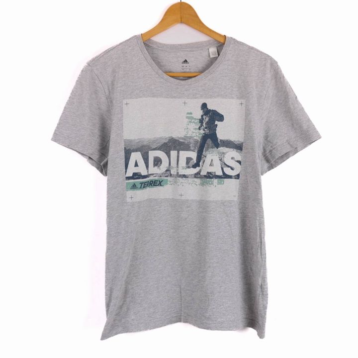 アディダス 半袖Ｔシャツ トップス テレックス フォトグラフT スポーツウエア メンズ Lサイズ グレー adidas 【中古】｜adidas ｜店舗買取｜トップス＞Tシャツ/カットソー｜USEDのアパレル通販サイト - SMASELL（スマセル）