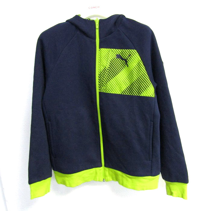 ヴェルサーチ　トラックジャケット　ジャージ　パーカー　ネイビー/グリーン　M ヴェルサーチ トラックジャケット ジャージ パーカー ネイビー