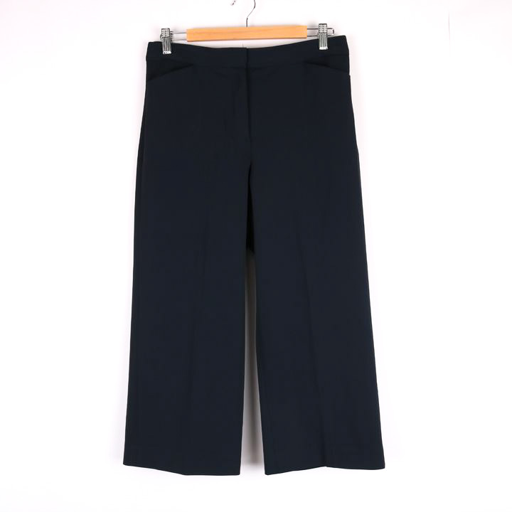 セオリーリュクス ガウチョパンツ ボトムス センタープレス 無地 日本製 ストレッチ レディース 40サイズ ブラック theory luxe 【中古】
