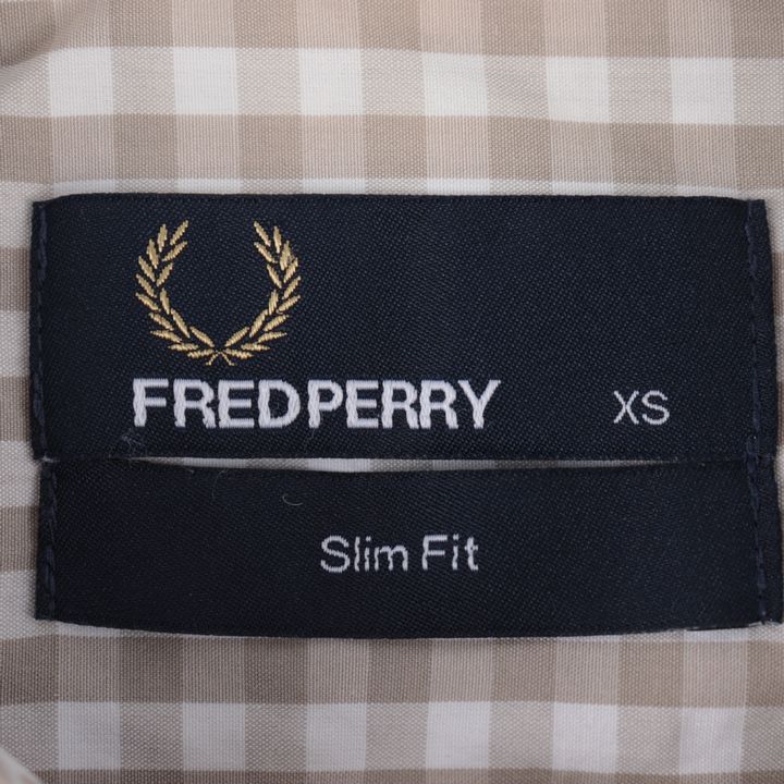 【人気•ハリントンジャケット】FRED PERRY  M チェック 胸刺繍ロゴ