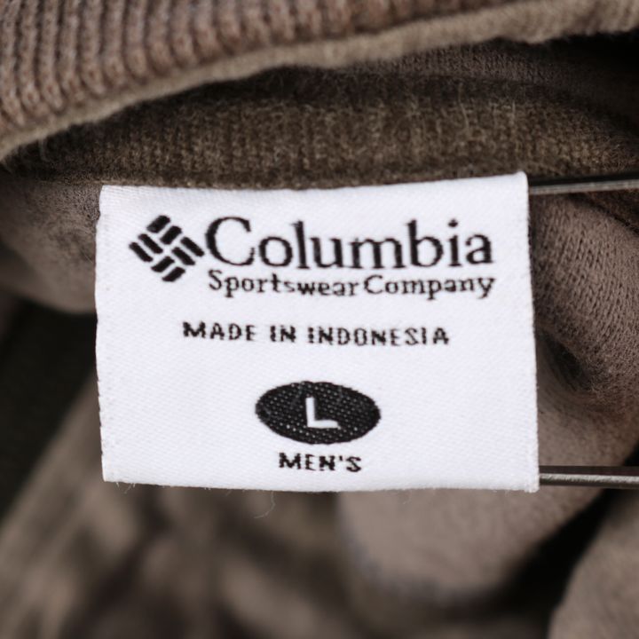 コロンビア ハーフジップスウェットシャツ ロゴ ハイネック トレーナー アウトドア US買付品 海外古着 メンズ Lサイズ ブラウン Columbia  【中古】 Columbia USED/古着（その他トップス）｜ColumbiaのUSED/古着通販サイト SMASELL（スマセル）