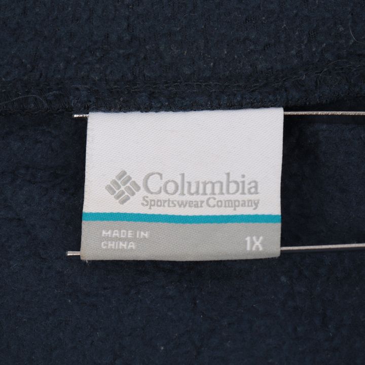 コロンビア フリースパーカー ジップアップフリースジャケット アウトドア アウター US買付 海外古着 メンズ 1Xサイズ ネイビー Columbia  【中古】 Columbia USED/古着（その他トップス）｜ColumbiaのUSED/古着通販サイト SMASELL（スマセル）