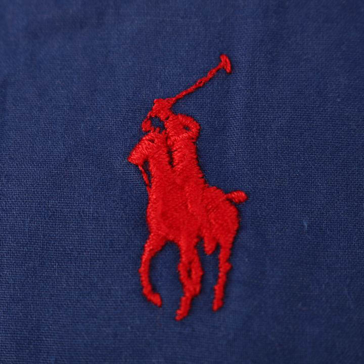 ポロ・ラルフローレン ジップアップブルゾン スイングトップ ポロマーク ジャケット アウター メンズ Mサイズ ブルー POLO RALPH  LAUREN 【中古】