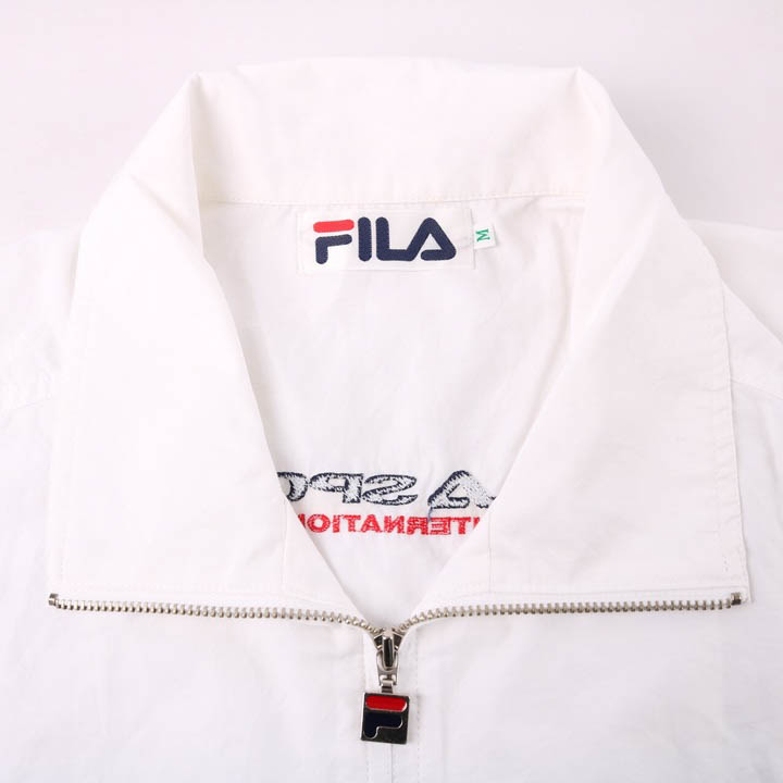 90s FILA フィラ 中綿ブルゾン ナイロンジャケット ビッグロゴ L