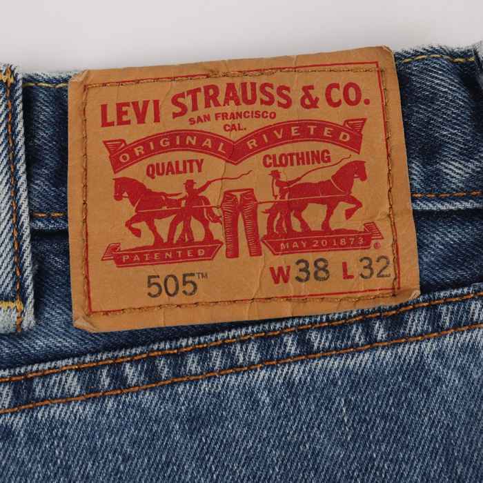 リーバイス デニムパンツ ジーンズ 505 ストレート アメリカ買付品 海外 メンズ W38L32サイズ ネイビー Levi's