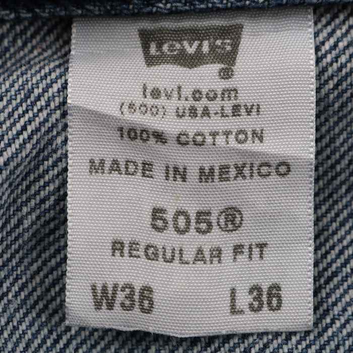 リーバイス デニムパンツ ジーンズ 505 レギュラーフィット ストレート 大きいサイズ 海外 メンズ W36L36サイズ ネイビー Levi's