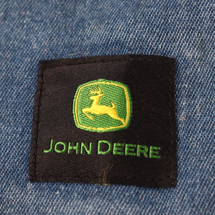 ジョンディア オーバーオール デニム 大きいサイズ サロペット ツナギ 企業ロゴ アメリカ メンズ 42×30サイズ ブルー JOHN DEERE