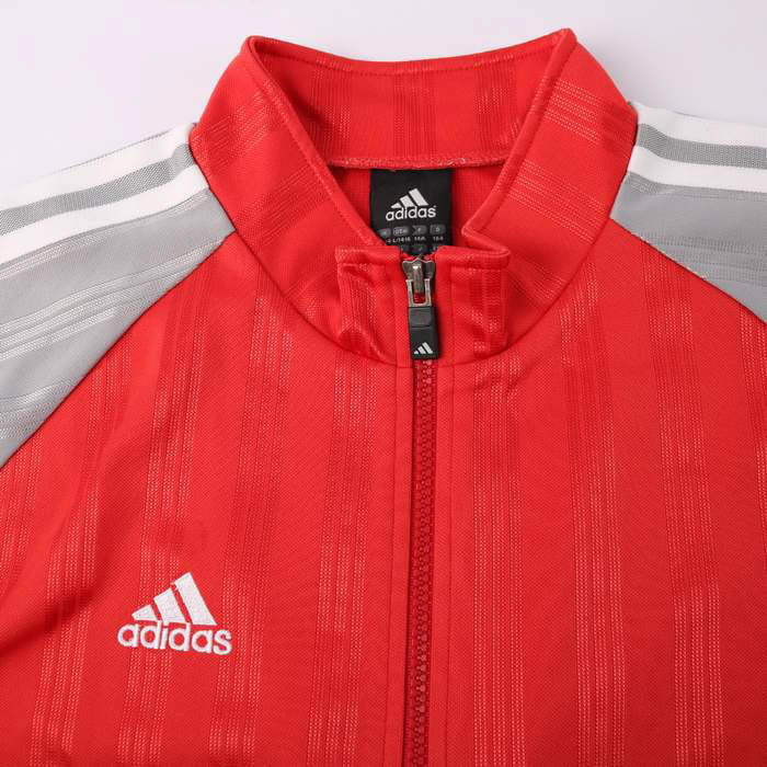 アディダス 長袖ジャージ フルジップ ストライプ ロゴ トップス スポーツウェア キッズ 男の子用 160サイズ レッド adidas 【中古】  adidas USED/古着（その他トップス）｜adidasのUSED/古着通販サイト SMASELL（スマセル）