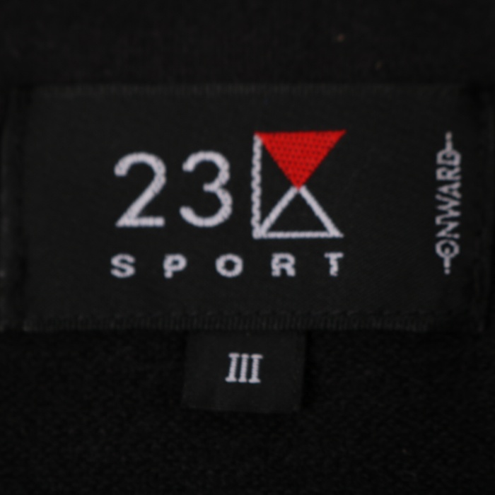 23区 スポーツ 半袖ジャケット ジップアップ ゴルフウェア トップス 日本製 レディース Ⅲサイズ ブラック 23ku