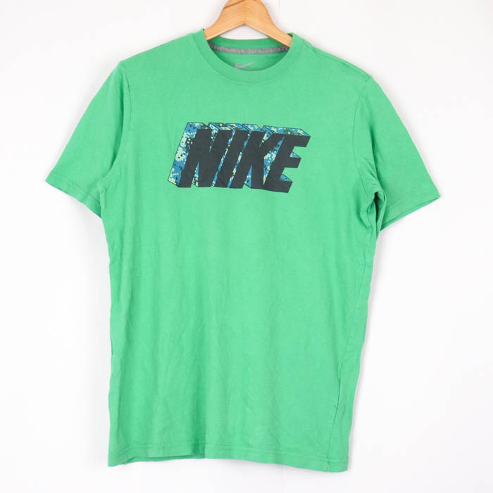 ナイキ 半袖Tシャツ ロゴT クルーネック コットン トップス 大きいサイズ メンズ XLサイズ グリーン NIKE 【中古】 NIKE  USED/古着（Tシャツ/カットソー）｜NIKEのUSED/古着通販サイト SMASELL（スマセル）