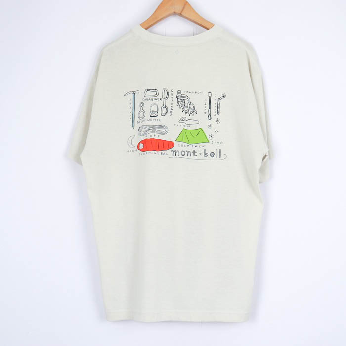 モンベル Tシャツ 半袖 WIC.T 山の道具 バックプリント トップス