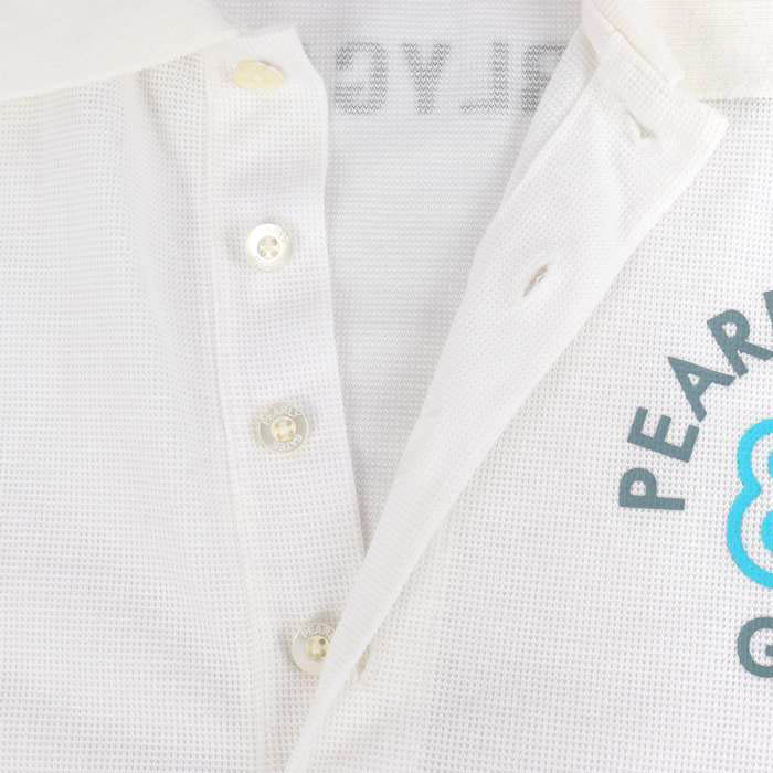 パーリーゲイツ ポロシャツ 半袖 ゴルフウエア 日本製 大きいサイズ ロゴ カットソー トップス メンズ 6サイズ ホワイト PEARLY GATES