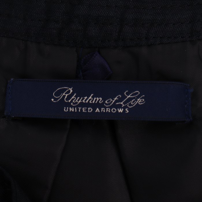 ユナイテッドアローズ Rhythm of Life ワンピース 七分袖 リボン フォーマル ドレス M相当 レディース ネイビー UNITED  ARROWS 【中古】