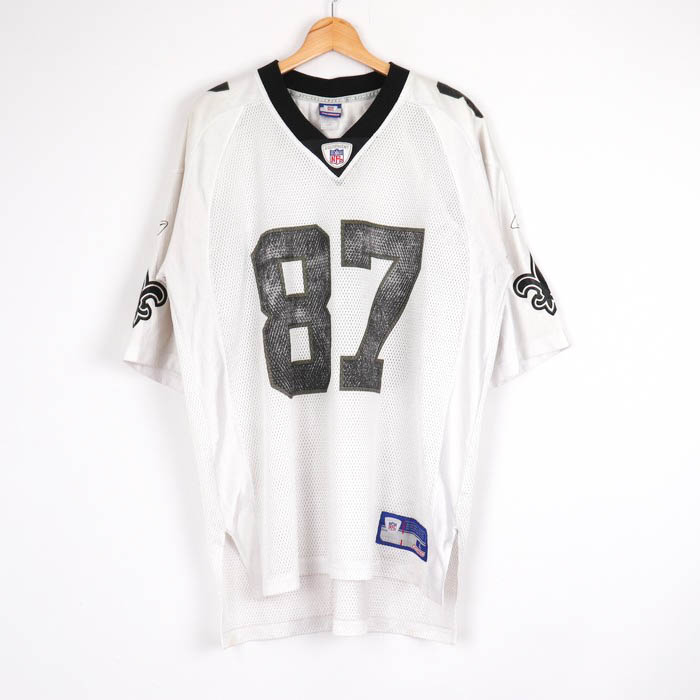 リーボック Tシャツ アメフト ユニフォーム NFL #87 ゲームシャツ 大きいサイズ US 古着 メンズ Lサイズ ホワイト Reebok  【中古】｜Reebok｜店舗買取｜トップス＞その他トップス｜USEDのアパレル通販サイト - SMASELL（スマセル）