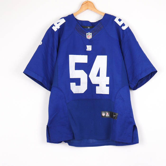 ナイキ Tシャツ 半袖 アメフト ユニフォーム NFL #54 ゲームシャツ 大きいサイズ US 古着 メンズ 44サイズ ブルー NIKE 【中古】