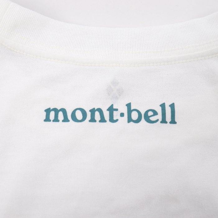 モンベル Tシャツ ウイックロン 劔山の朝 半袖 プリントT アウトドア トップス ユニセックス メンズ XSサイズ ホワイト mont-bell  【中古】 mont-bell USED/古着（Tシャツ/カットソー）｜mont-bellのUSED/古着通販サイト SMASELL（スマセル）