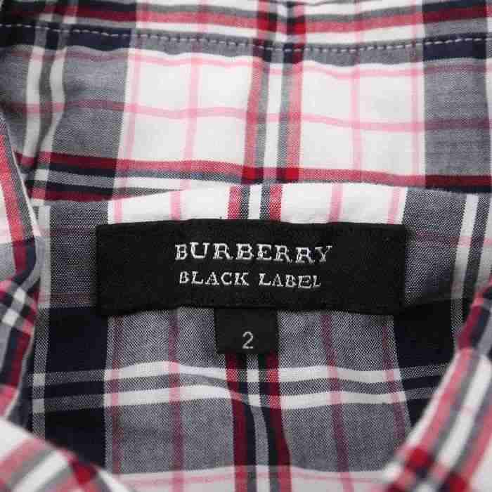 バーバリーブラックレーベル チェックシャツ 半袖 ホースマーク コットン100％ メンズ 2サイズ ネイビー BURBERRY BLACK LABEL  【中古】 BURBERRY BLACK LABEL USED/古着（Tシャツ/カットソー）｜BURBERRY BLACK LABELのUSED/古着通販サイト  SMASELL（スマセル）