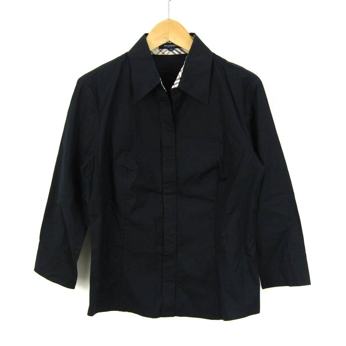 ♦︎美品♦︎ バーバリーロンドン　七分袖　ブラックシャツ