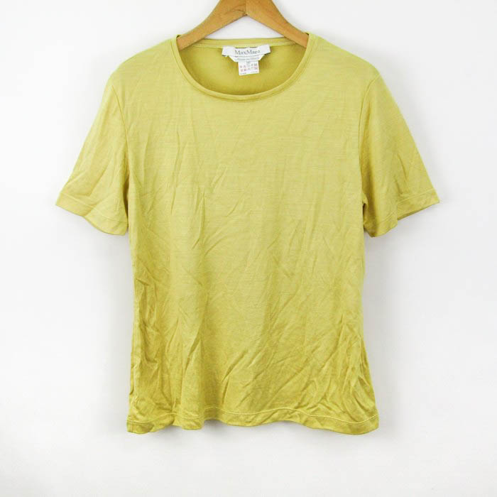マックスマーラ Tシャツ 半袖 イタリア製 シルク混 シンプル 無地