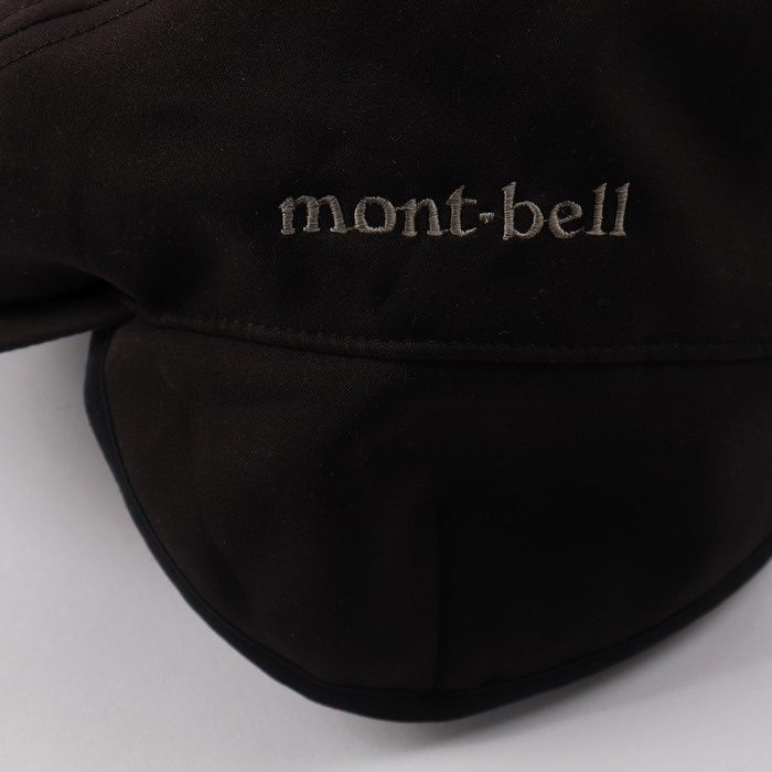 モンベル ハンチング ハンティングキャップ 裏起毛 無地 帽子 アウトドア 黒 メンズ Lサイズ ブラック mont-bell