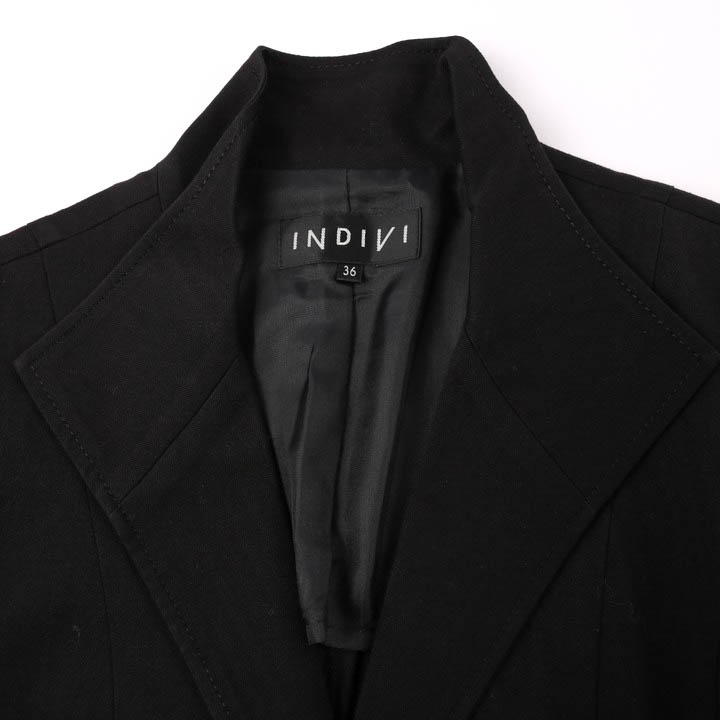 インディヴィ テーラードジャケット 無地 トップス スーツ 日本製